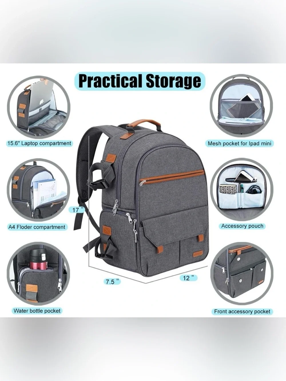 Endurax Waterproof Photographer Bag- Cool Gray